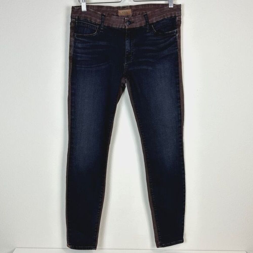 Koral Black Brown Colorblock Skinny Jeans 32